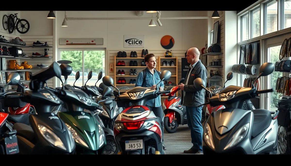 Interior de tienda especializada en patinetes eléctricos homologados con servicio de asesoramiento profesional para clientes Tienda especializada en movilidad eléctrica con patinetes homologados y asesoramiento experto