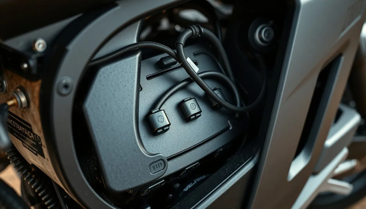 Batería de moto eléctrica con componentes técnicos para seguro específico